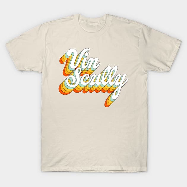 Vin Scully Retro Faded Style T-Shirt by Chiko&Molly